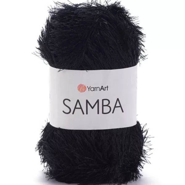 Пряжа для вязания YARNART "SAMBA" (№02) Черный