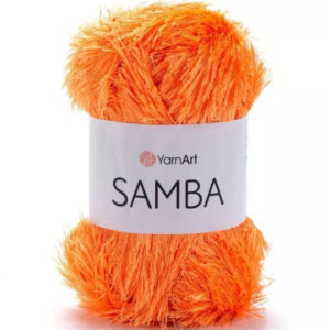 Пряжа для вязания YARNART "SAMBA" (№07) Оранж неон