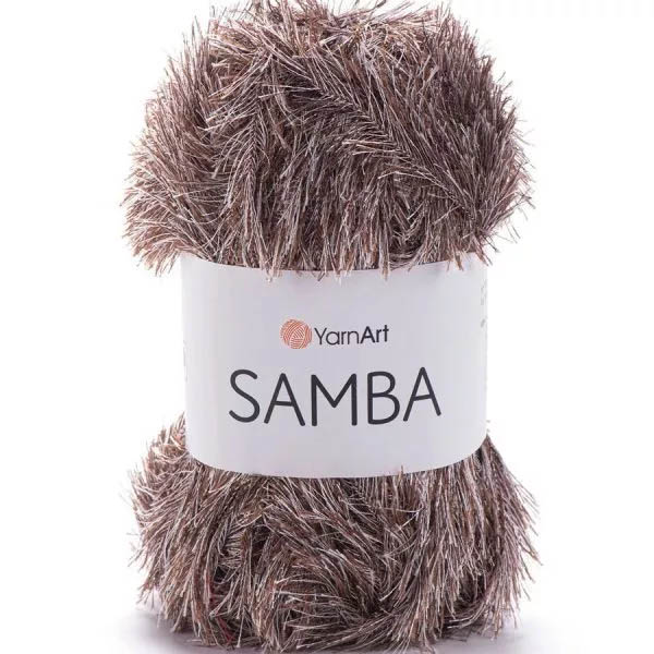 Пряжа для вязания YARNART "SAMBA" (№99) Коричн/белый