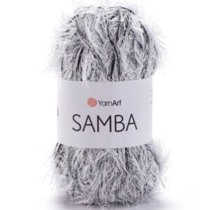 Пряжа для вязания YARNART "SAMBA" (№А64) Белый/черный