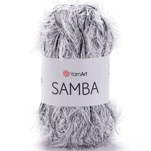 Пряжа для вязания YARNART "SAMBA" (№А64) Белый/черный