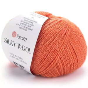 Пряжа для вязания YARNART "SILKY WOOL" (№338) Оранжевый