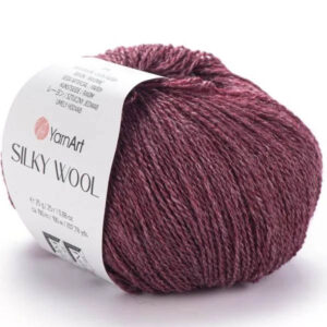 Пряжа для вязания YARNART "SILKY WOOL" (№344) Бордо