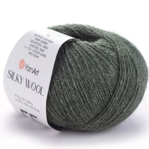 Пряжа для вязания YARNART "SILKY WOOL" (№346) Хаки
