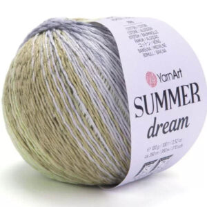 Пряжа для вязания YARNART "SUMMER DREAM" (№4303) Серый/зеленый
