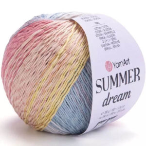 Пряжа для вязания YARNART "SUMMER DREAM" (№4307) Бл.розовый/коралл/бирюза