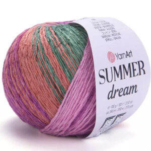 Пряжа для вязания YARNART "SUMMER DREAM" (№4308) Малина/коричневый/желтый