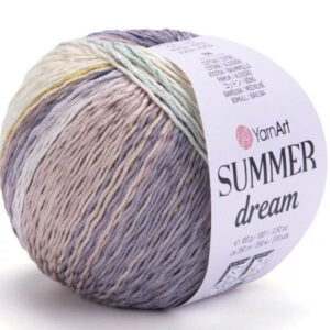 Пряжа для вязания YARNART "SUMMER DREAM" (№4310) Серый/бежевый/горчица