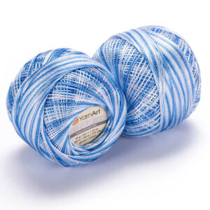 Пряжа для вязания YARNART "TULIP" (№446) Голубой/белый
