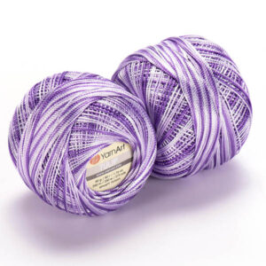 Пряжа для вязания YARNART "TULIP" (№447) Фиолетовый/белый