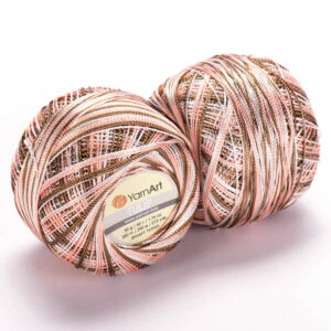 Пряжа для вязания YARNART "TULIP" (№460) Коричневый/персиковый/белый