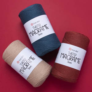 YARNART "TWISTED MACRAME 3 MM" (Ярнарт Твистед Макраме 3 мм) – пряжа для вязания