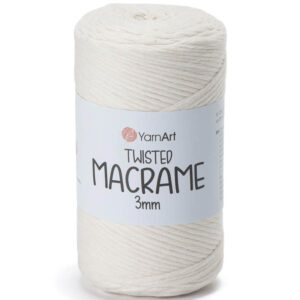 Пряжа для вязания YARNART "TWISTED MACRAME 3 mm" (№752) Молочный
