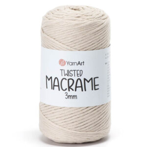 Пряжа для вязания YARNART "TWISTED MACRAME 3 mm" (№753) Какао с молоком