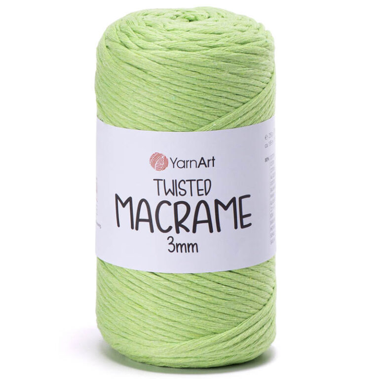 Пряжа для вязания YARNART "TWISTED MACRAME 3 mm" (№755) Салатовый