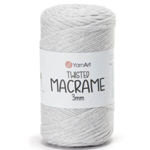 Пряжа для вязания YARNART "TWISTED MACRAME 3 mm" (№756) Светло-серый
