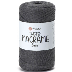 Пряжа для вязания YARNART "TWISTED MACRAME 3 mm" (№758) Темно-серый