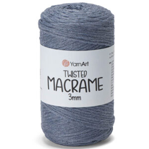 Пряжа для вязания YARNART "TWISTED MACRAME 3 mm" (№761) Серо-голубой