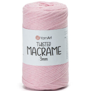 Пряжа для вязания YARNART "TWISTED MACRAME 3 mm" (№762) Светло-розовый