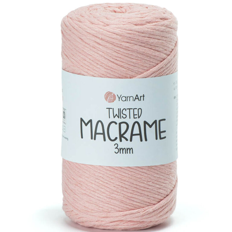 Пряжа для вязания YARNART "TWISTED MACRAME 3 mm" (№767) Пудра