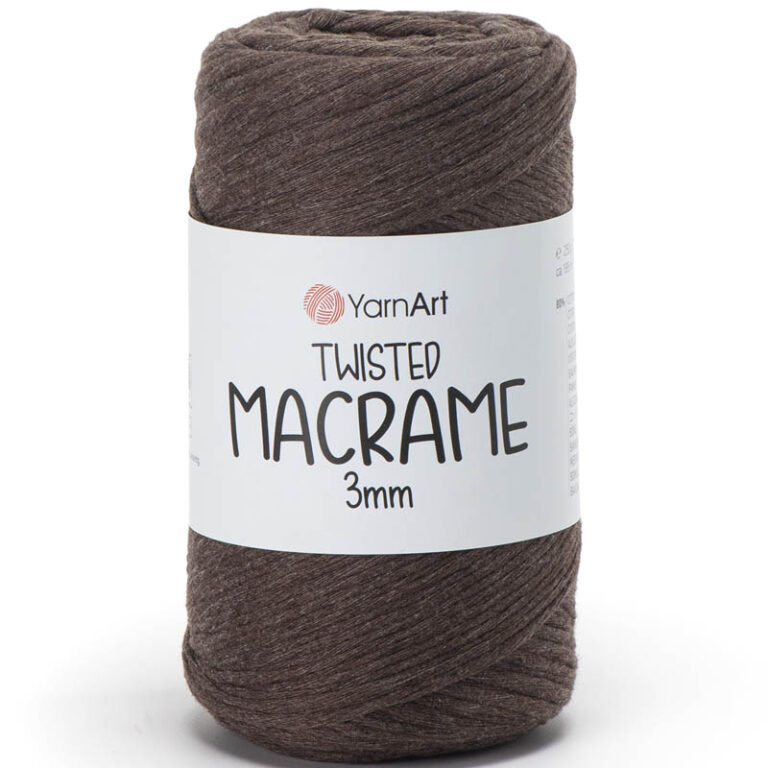 Пряжа для вязания YARNART "TWISTED MACRAME 3 mm" (№769) Коричневый