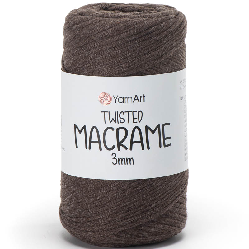 Пряжа для вязания YARNART "TWISTED MACRAME 3 mm" (№769) Коричневый