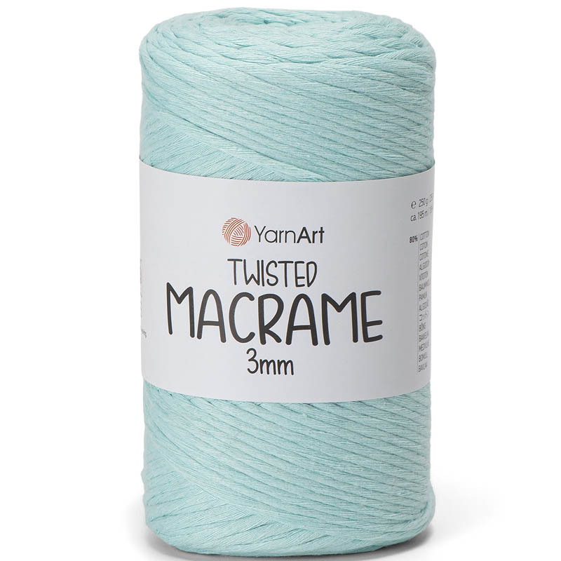 Пряжа для вязания YARNART "TWISTED MACRAME 3 mm" (№775) Светлая бирюза