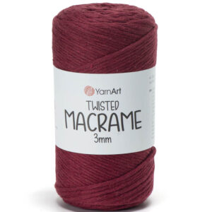 Пряжа для вязания YARNART "TWISTED MACRAME 3 mm" (№781) Бордовый