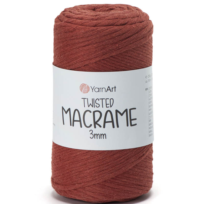 Пряжа для вязания YARNART "TWISTED MACRAME 3 mm" (№785) Темно-оранжевый