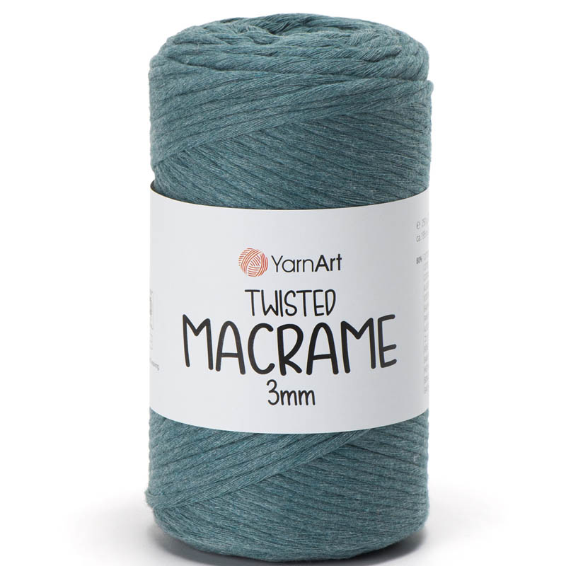 Пряжа для вязания YARNART "TWISTED MACRAME 3 mm" (№795) Зеленый
