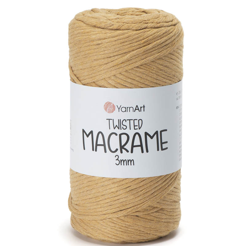Пряжа для вязания YARNART "TWISTED MACRAME 3 mm" (№796) Верблюжий