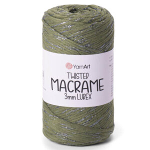 Пряжа для вязания YARNART "TWISTED MACRAME 3 MM LUREX" (№787) Болотный