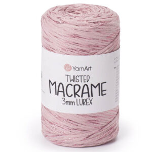 Пряжа для вязания YARNART "TWISTED MACRAME 3 MM LUREX" (№792) Пыльная роза