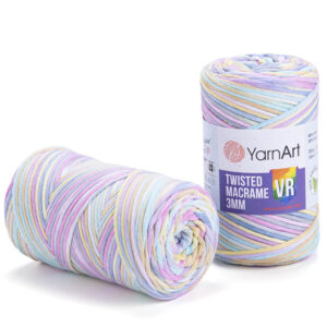 Пряжа для вязания YARNART "TWISTED MACRAME 3 MM VR" (№929) Принт