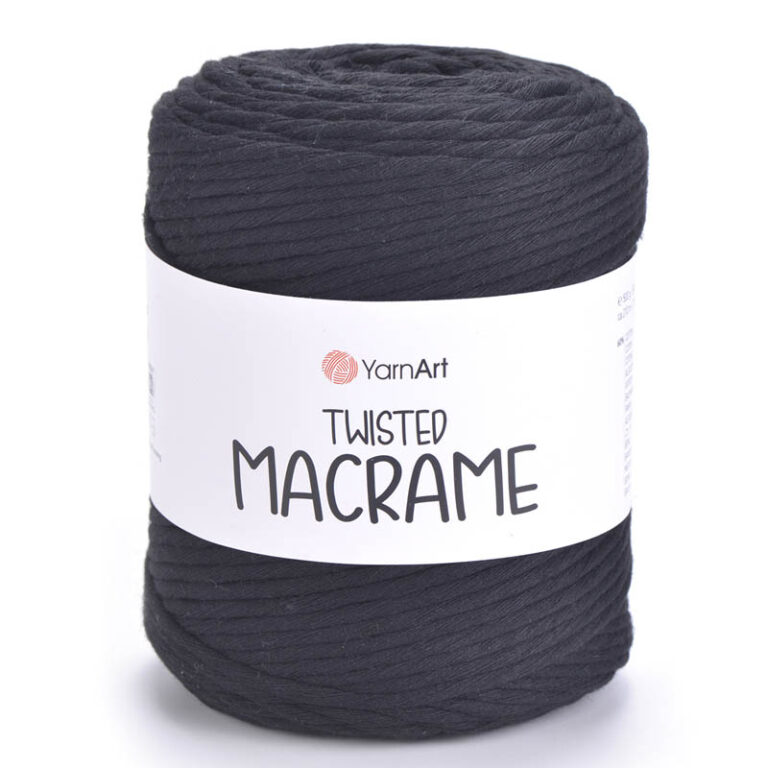 Пряжа для вязания YARNART "TWISTED MACRAME" (№750) Черный