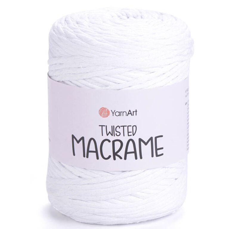 Пряжа для вязания YARNART "TWISTED MACRAME" (№751) Белый
