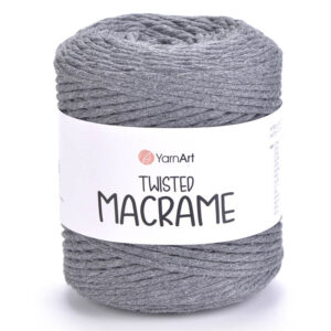 Пряжа для вязания YARNART "TWISTED MACRAME" (№758) Темно-серый