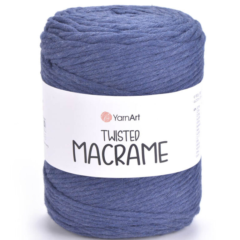 Пряжа для вязания YARNART "TWISTED MACRAME" (№761) Синий
