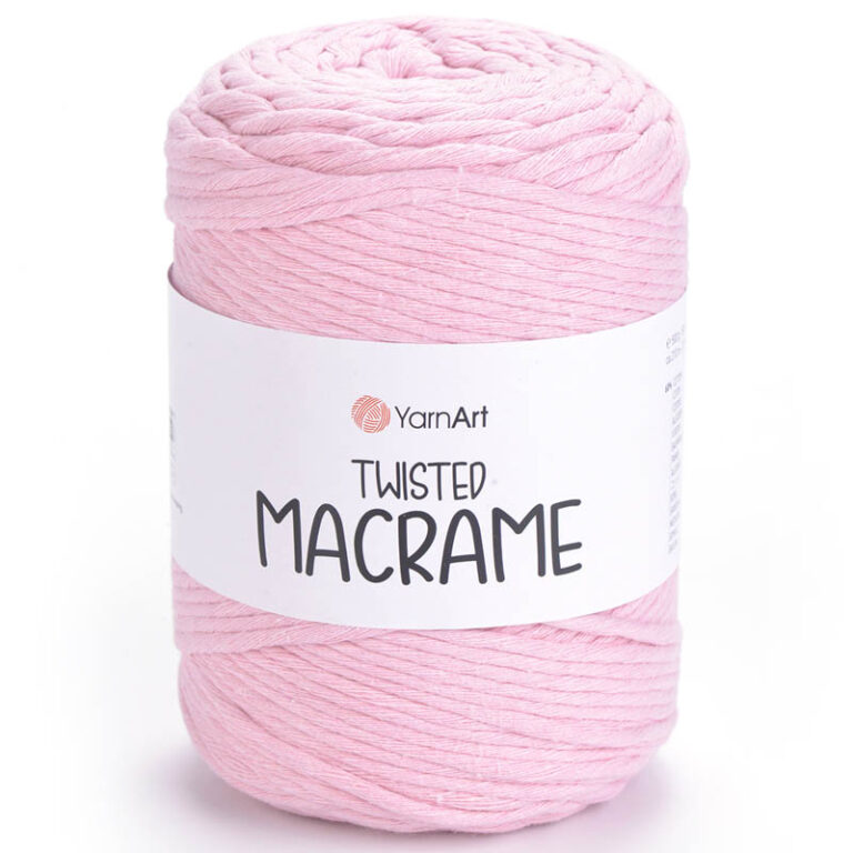 Пряжа для вязания YARNART "TWISTED MACRAME" (№762) Светло-розовый