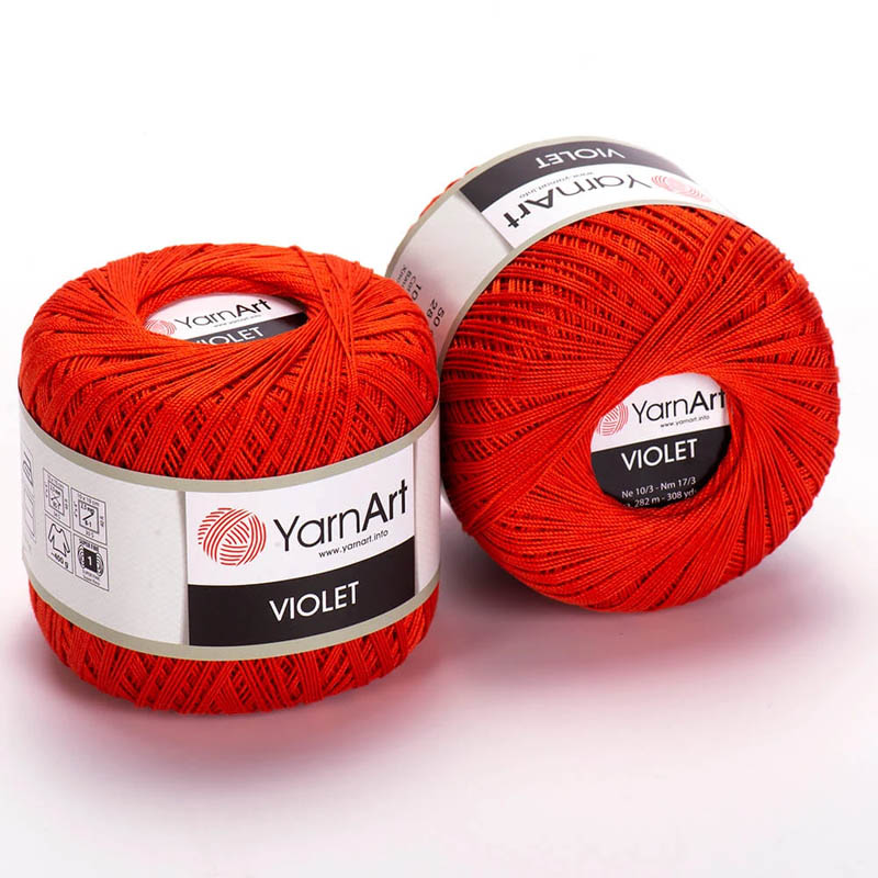 Пряжа для вязания YARNART "VIOLET" (№5535) Ярко-оранжевый