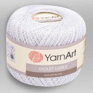 Пряжа для вязания YARNART "VIOLET LUREX" (№1000) Белый