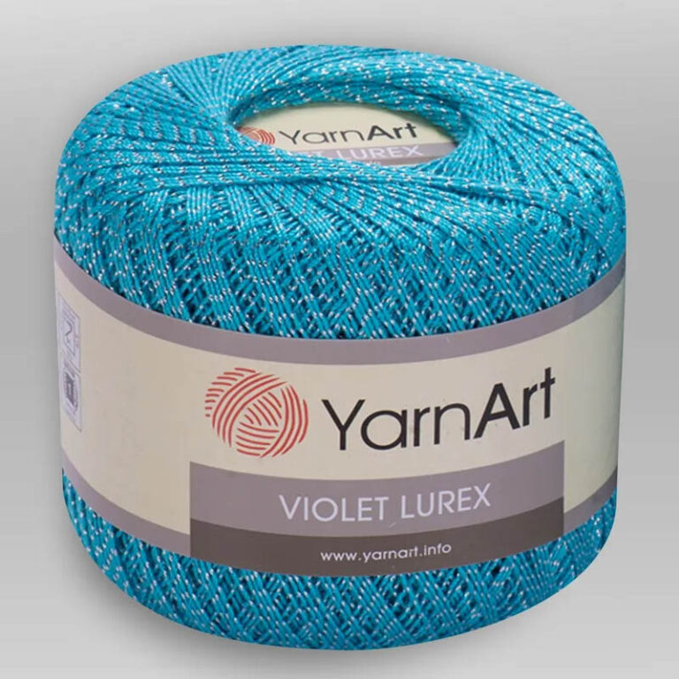 Пряжа для вязания YARNART "VIOLET LUREX" (№10008) Бирюза