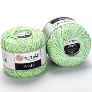 Пряжа для вязания YARNART "VIOLET MELANGE" (№501) Салатовый/желтый/белый