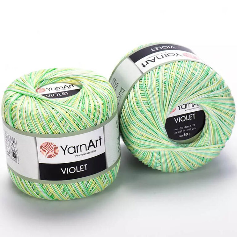 Пряжа для вязания YARNART "VIOLET MELANGE" (№501) Салатовый/желтый/белый