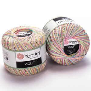 Пряжа для вязания YARNART "VIOLET MELANGE" (№502) Голубой/желтый/розовый