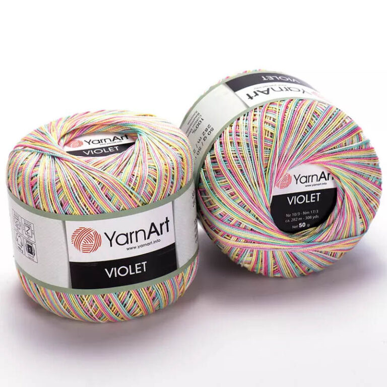 Пряжа для вязания YARNART "VIOLET MELANGE" (№502) Голубой/желтый/розовый