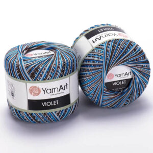 Пряжа для вязания YARNART "VIOLET MELANGE" (№505) Синий/коричневый/белый