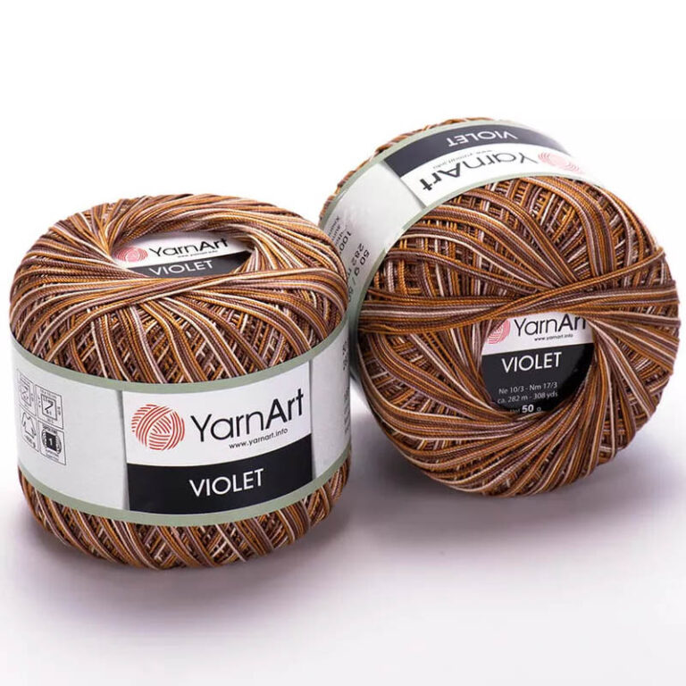 Пряжа для вязания YARNART "VIOLET MELANGE" (№506) Терракот/желтый/белый