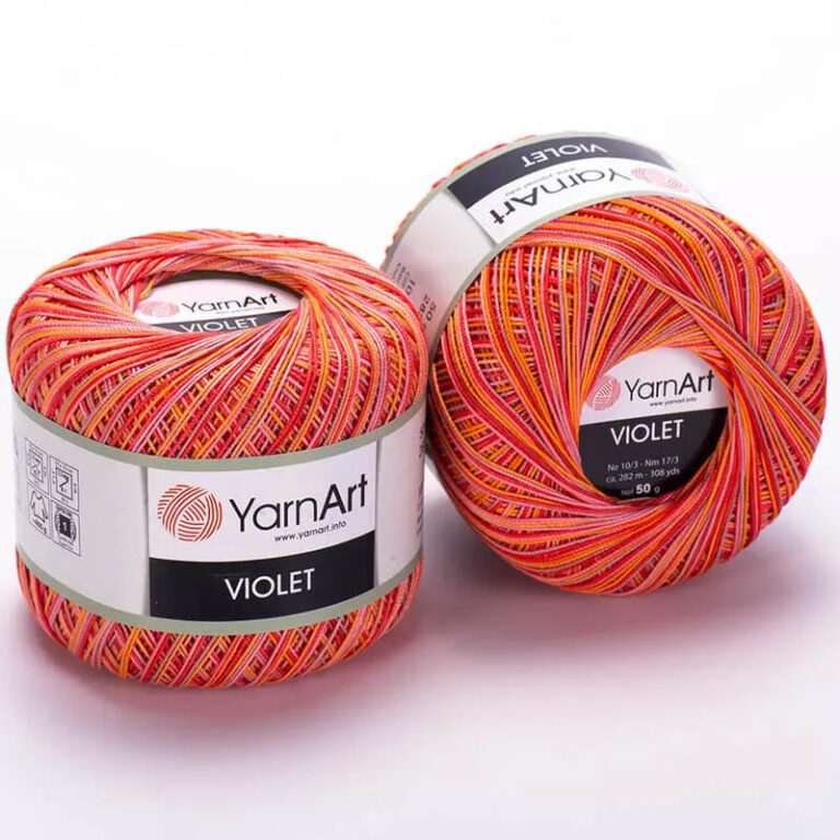 Пряжа для вязания YARNART "VIOLET MELANGE" (№507) Красный/оранжевый/розовый