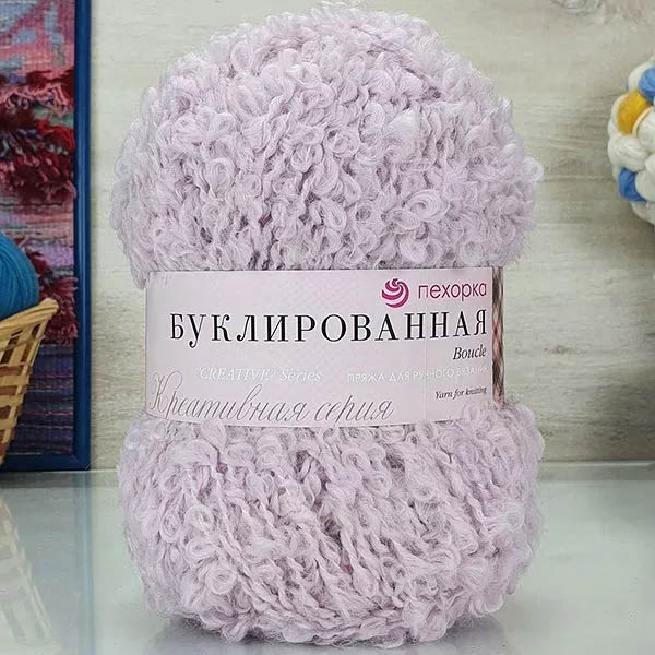 Пряжа для вязания ПЕХОРКА "БУКЛИРОВАННАЯ" (№24) Орхидея